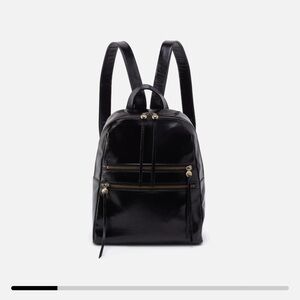HOBO Billie Backpack NWT Black Polished Leather